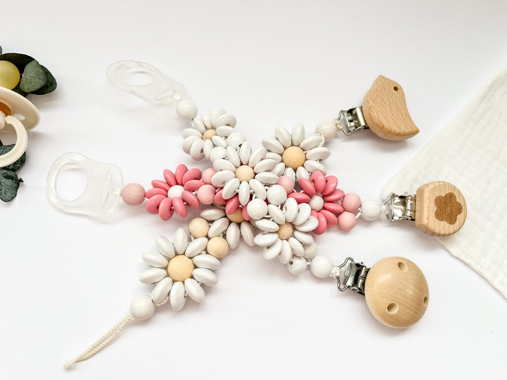 Schnullerkette Daisy aus Holz