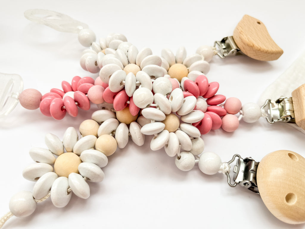 Schnullerkette Daisy aus Holz