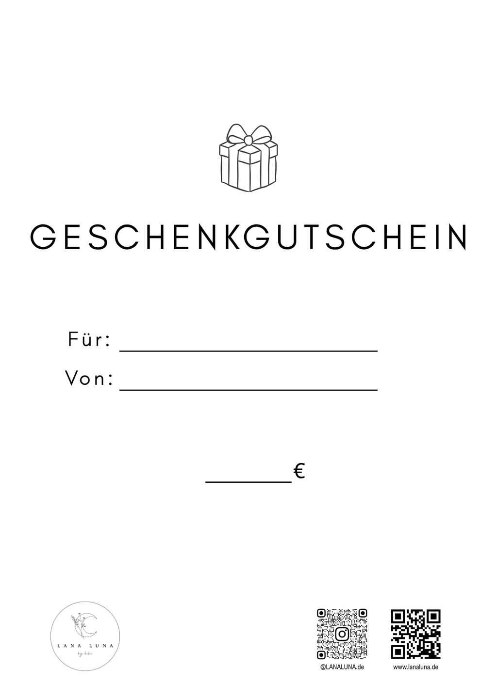 LANA LUNA Geschenkgutschein